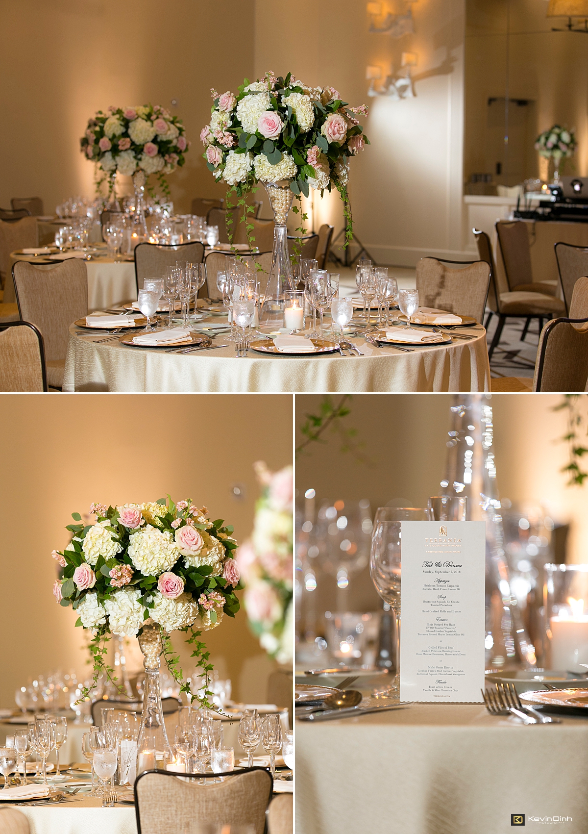 Terranea Resort Palos Verdes wedding reception details