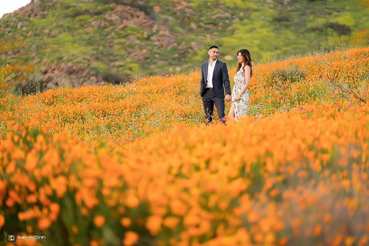 Lake Elsinore California Walker-Canyon-engagement super bloom