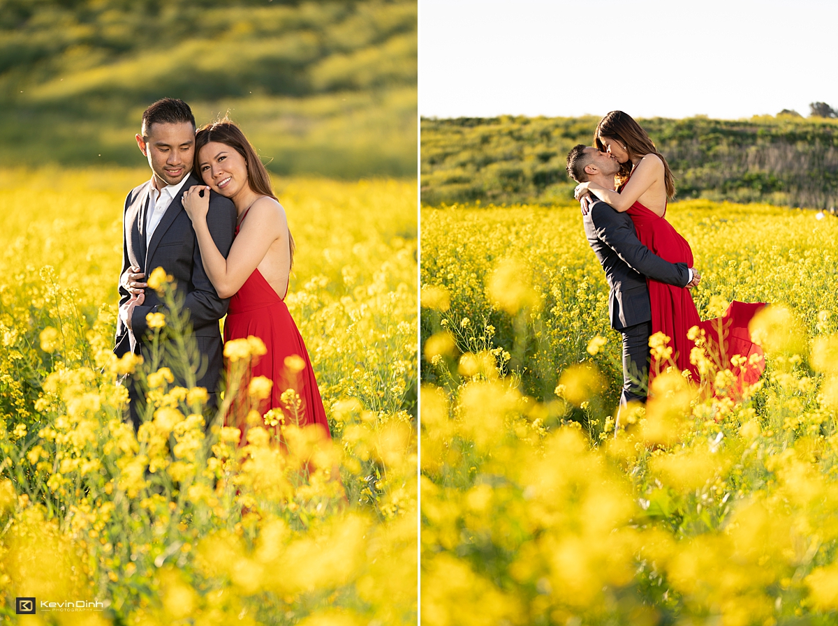 Lake Elsinore California Walker Canyon engagement super bloom