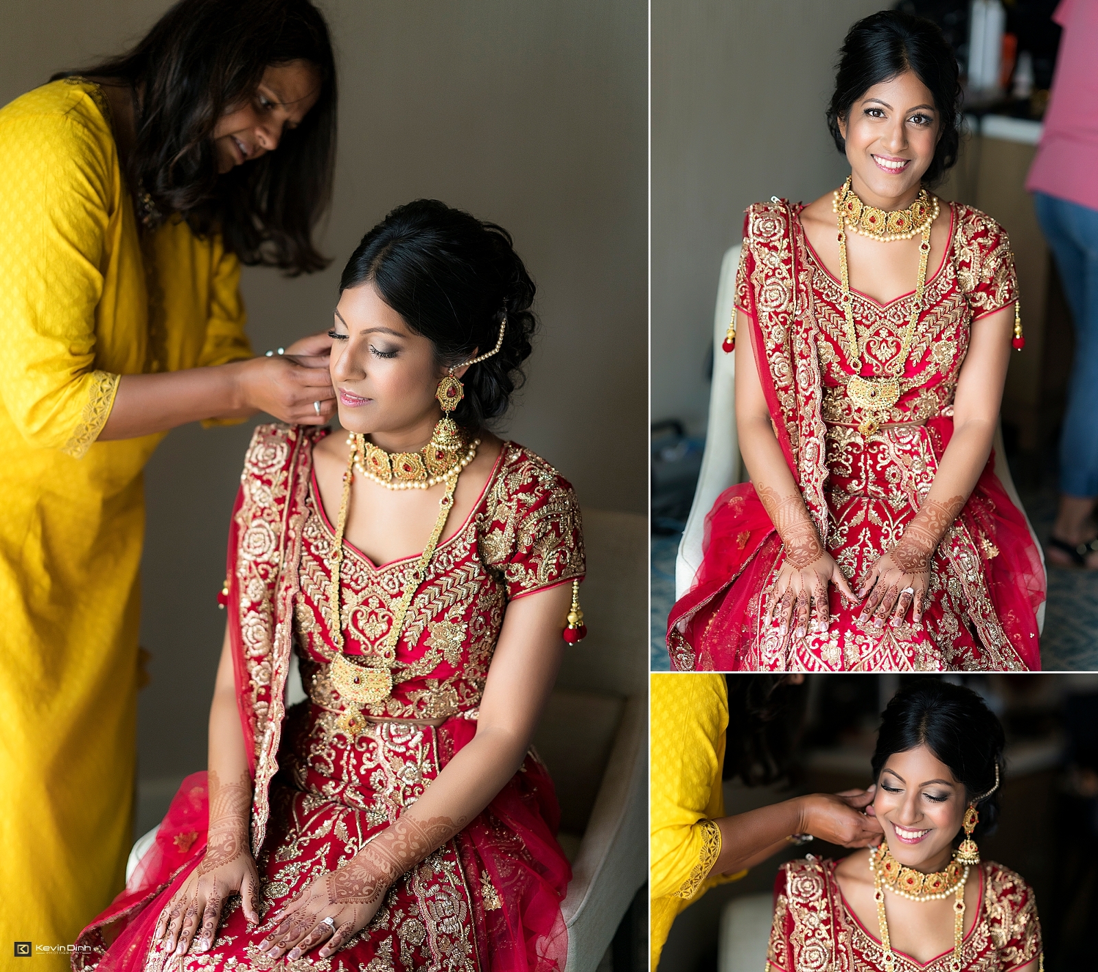 Indian bride preparation at Hilton Santa Barbara