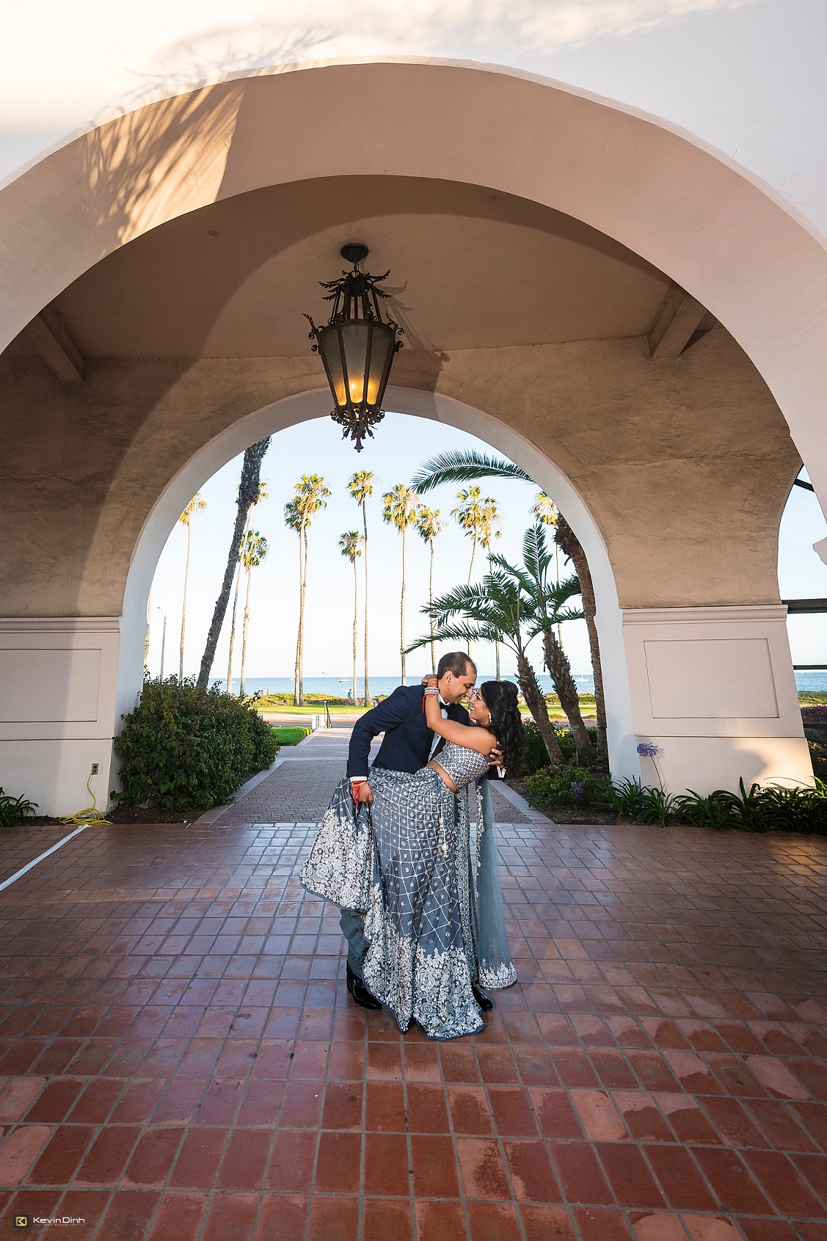 Indian bride and groom at Hilton Santa Barbara