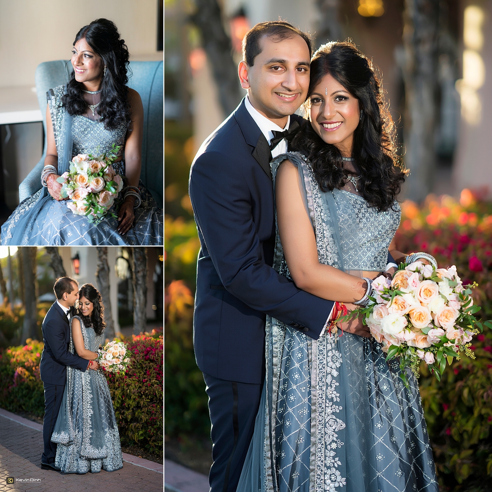 Indian bride and groom at Hilton Santa Barbara