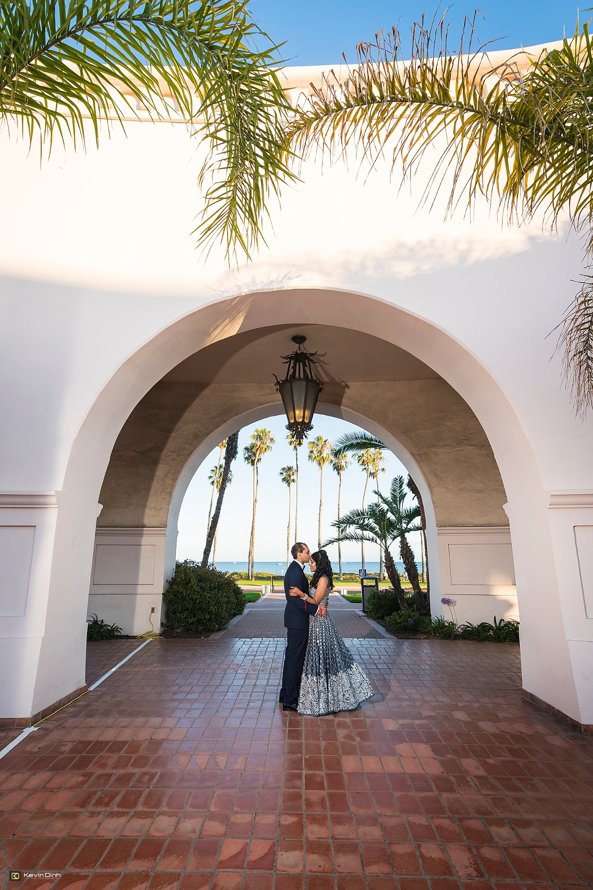 Indian bride and groom at Hilton Santa Barbara