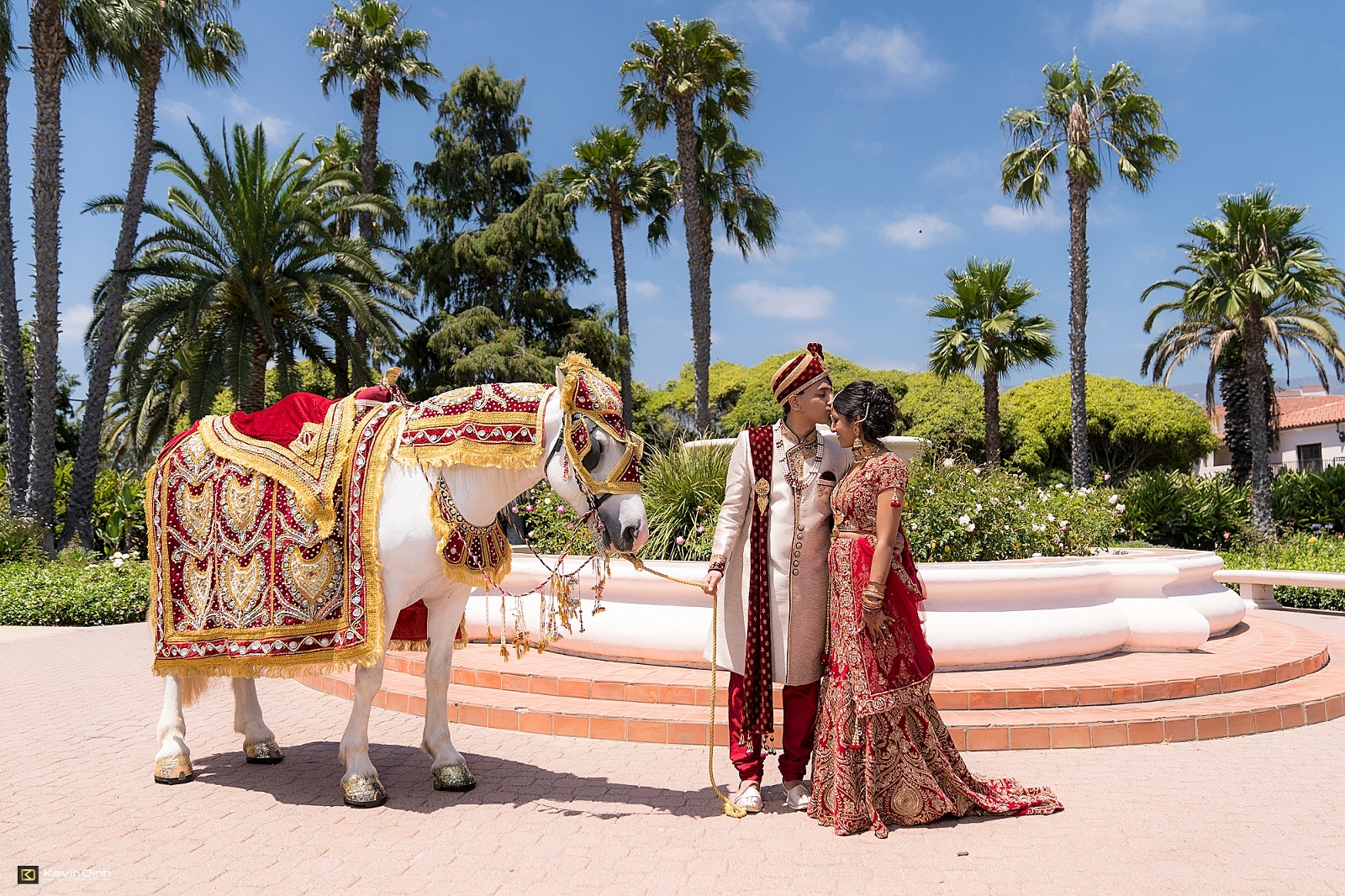 Indian bride and groom at Hilton Santa Barbara