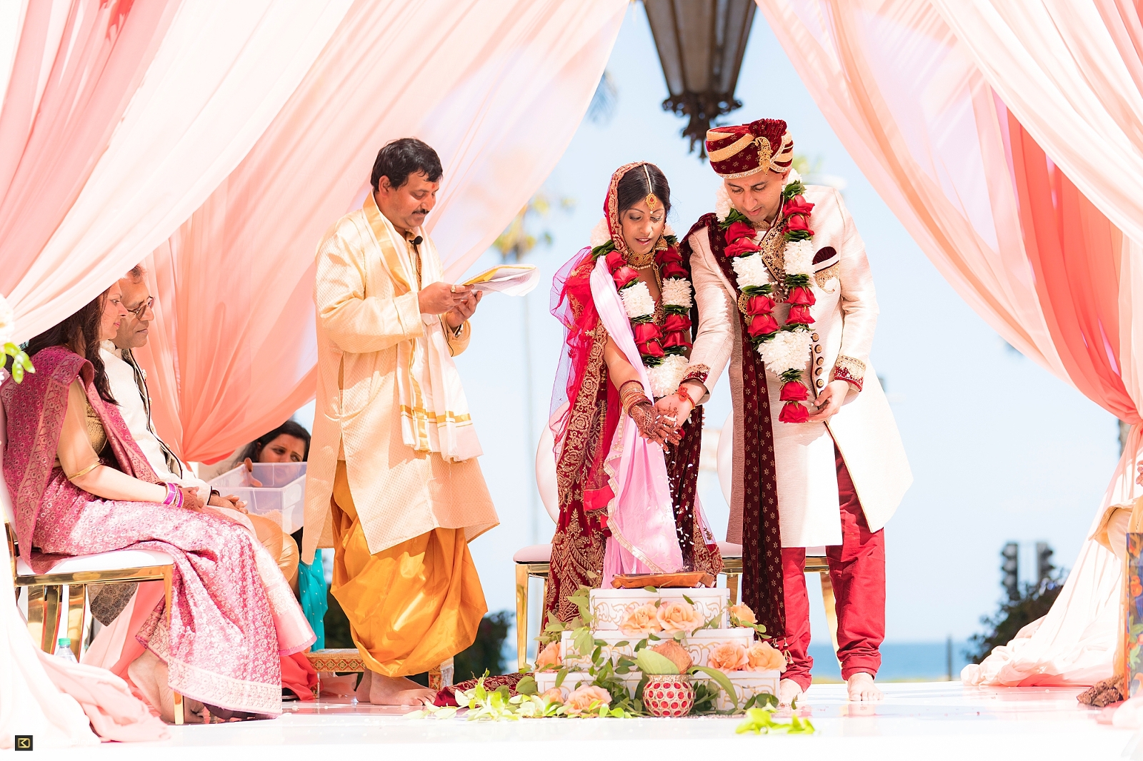 Jai Mala Indian wedding at Hilton Santa Barbara